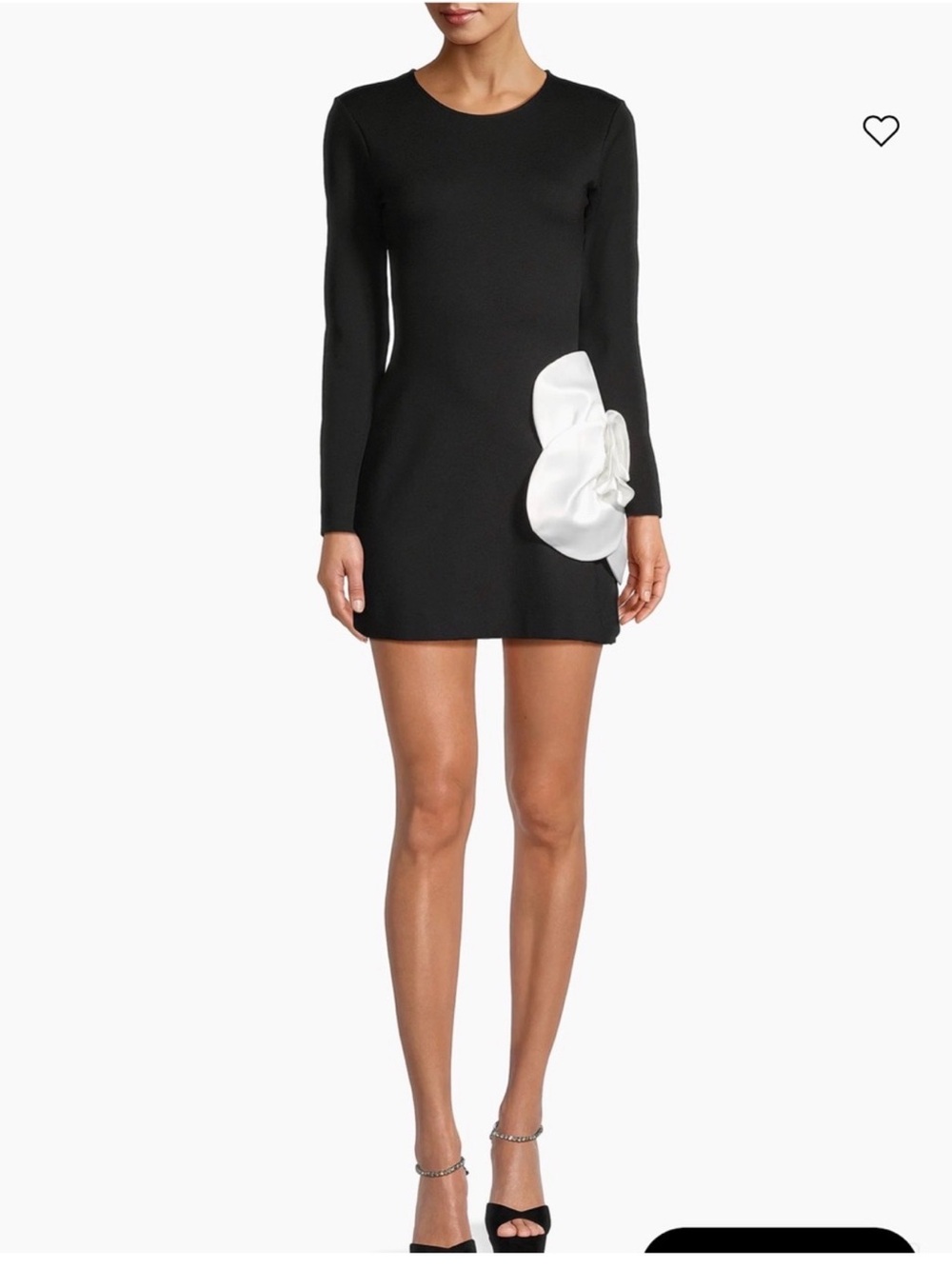 Gianni Bini Layla Crepe Black Long-Sleeve Dress NWT